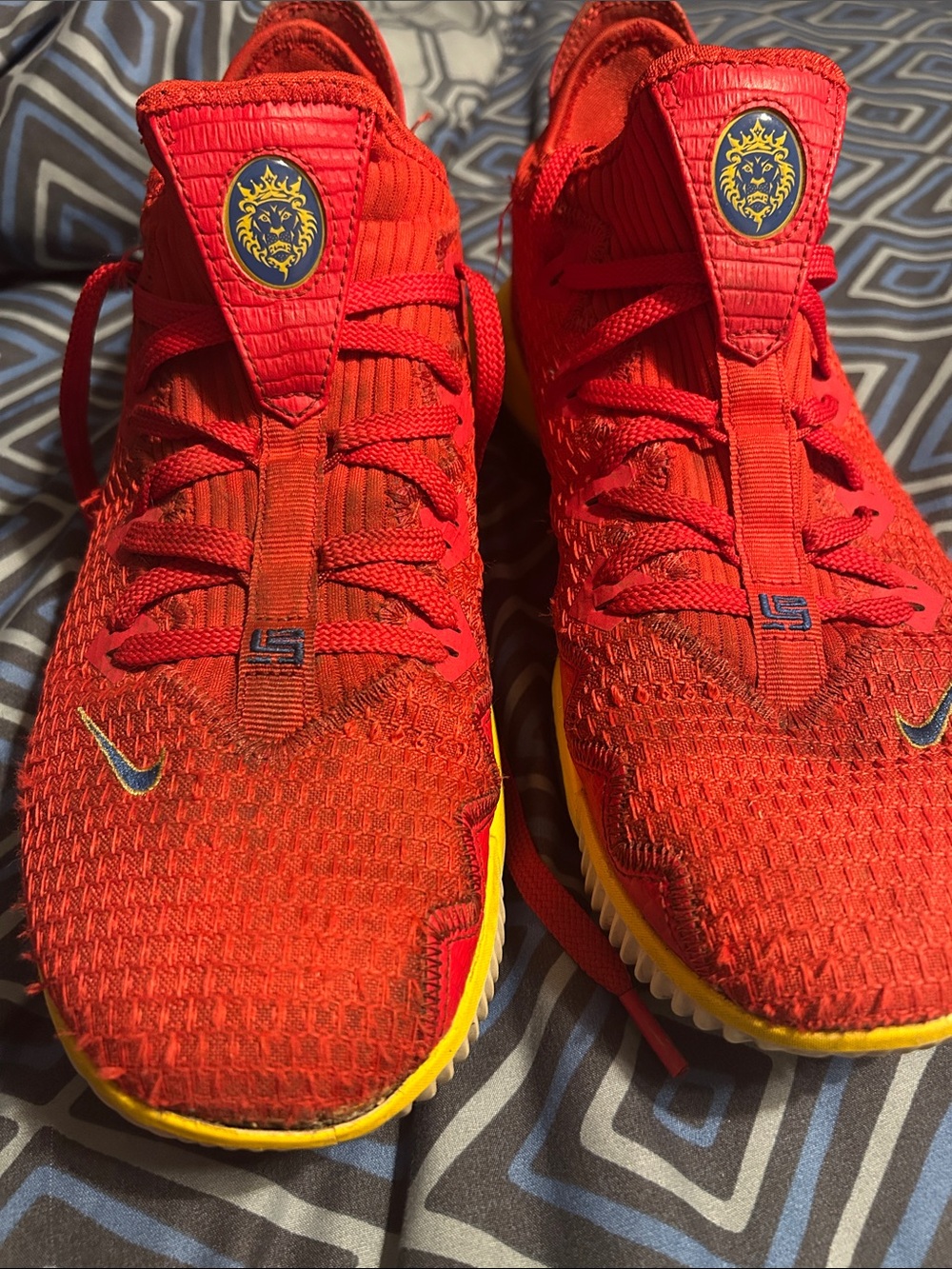 Nike Red and Yellow LeBron Signature Shoes - Picture 15 of 15
